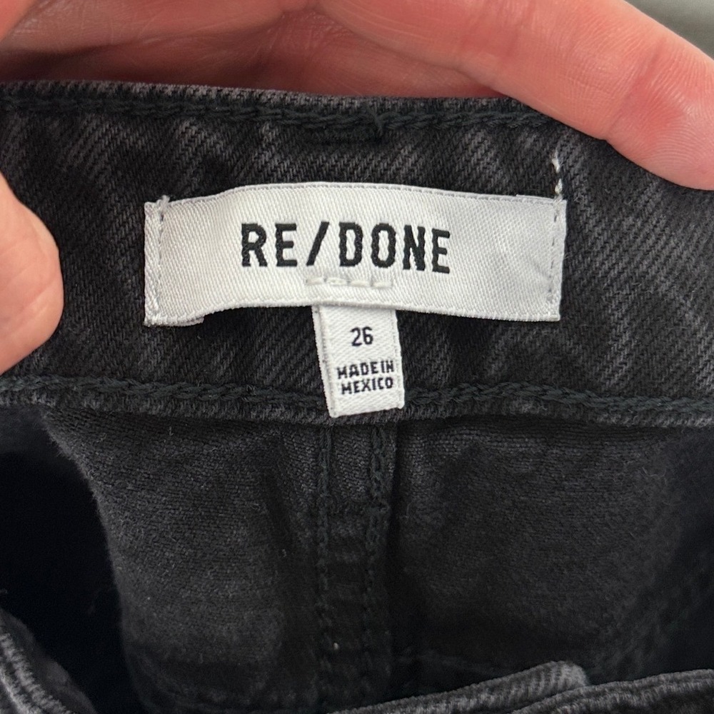 REDONE 70 Straight Jeans Washed Black Womens Size 26 Denim Minimal Casual Cotton - Picture 4 of 15